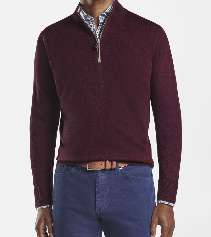 Crown Soft Nappa Trim Quarter-Zip image number 2