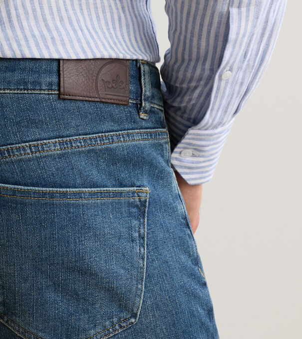 Vintage Washed Five-Pocket Denim - Alternate Image 1