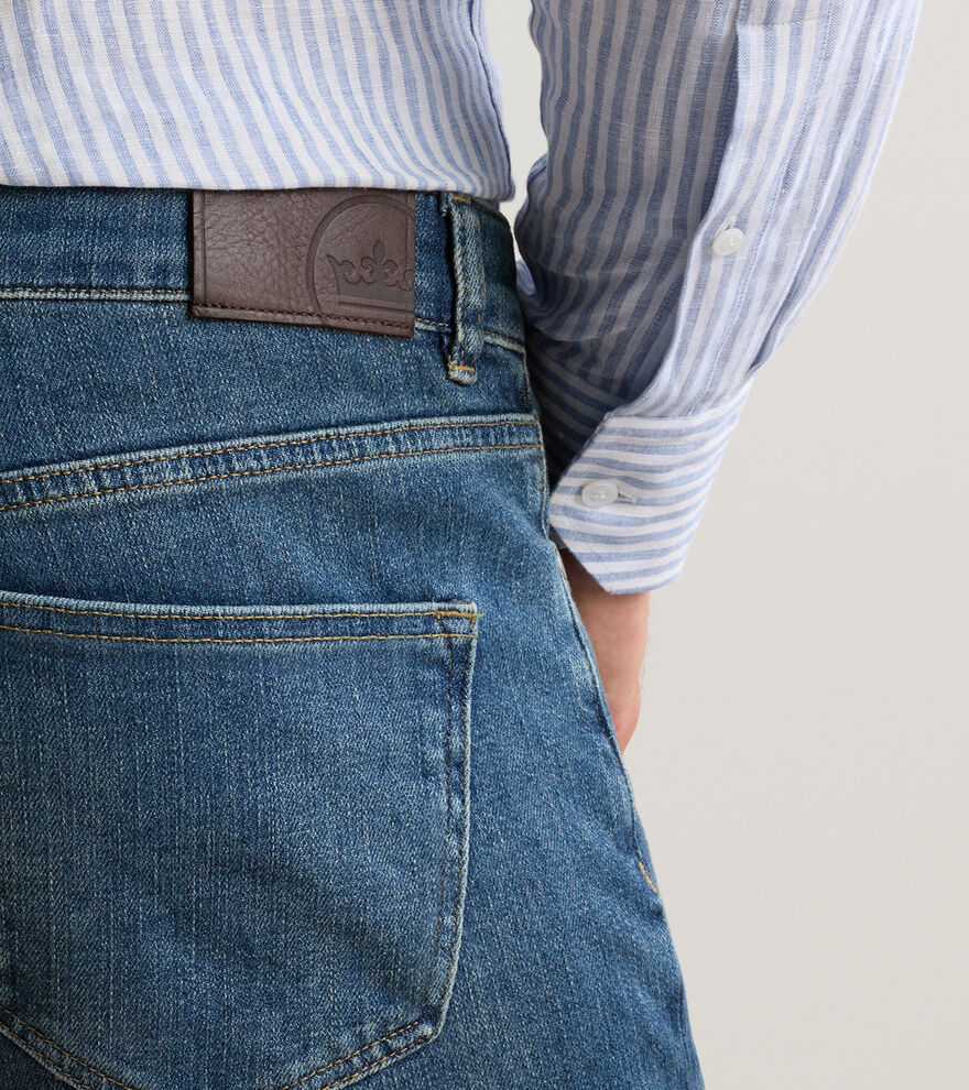Vintage Washed Five-Pocket Denim - Alternate Image 3