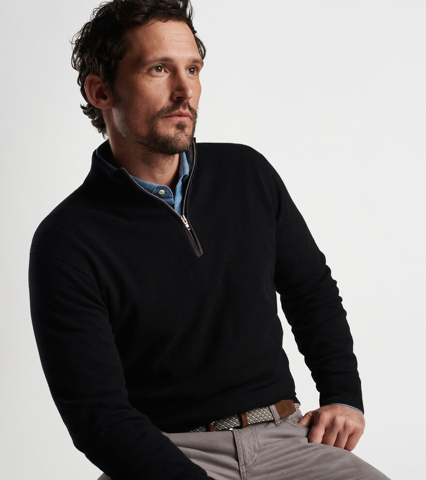 Artisan Crafted Cashmere Flex Quarter-Zip image number 5