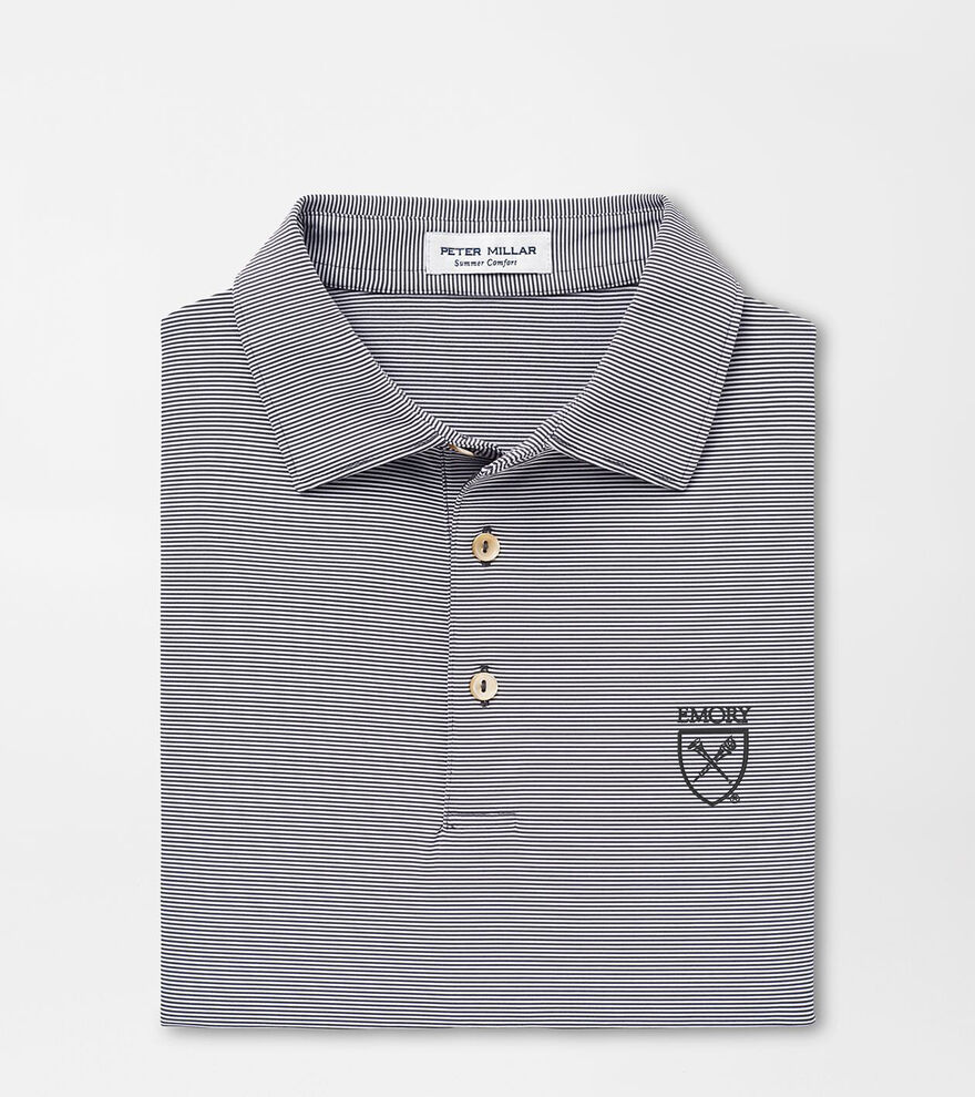 Emory Jubilee Stripe Performance Polo image number 1