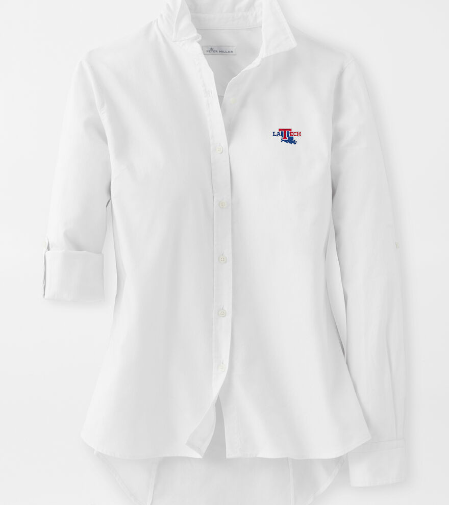 Women's Louisiana Tech Stretch Woven ButtonUp Peter Millar