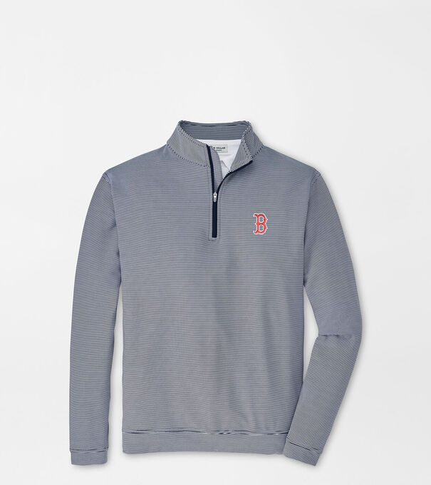 Boston Red Sox Perth Sugar Stripe Performance Quarter-Zip