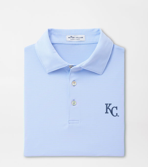 Kansas City Royals Jubilee Stripe Performance Polo