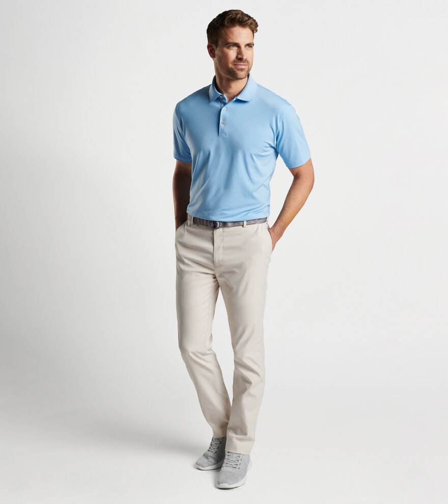 Solid Performance Jersey Polo Knit-Collar image number 2