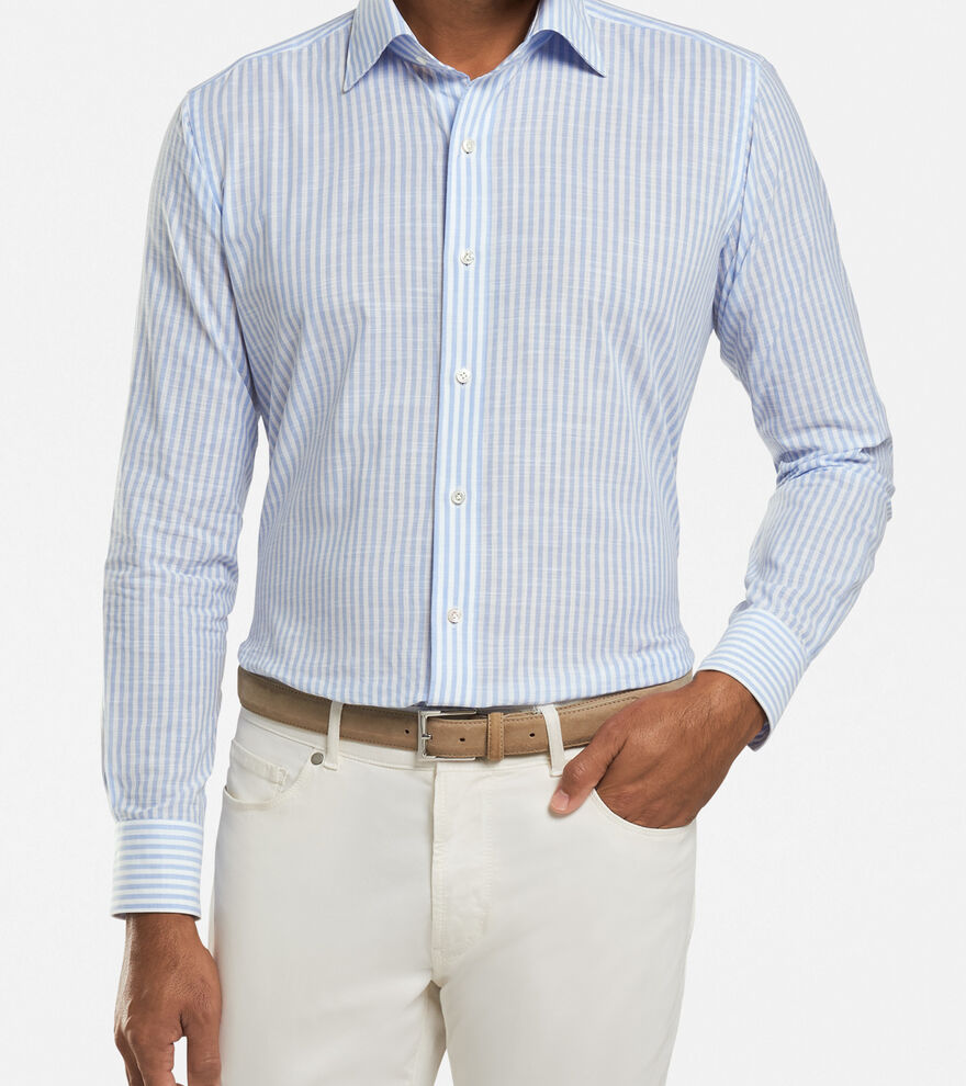 Summer Chambray Stripe Sport Shirt image number 2