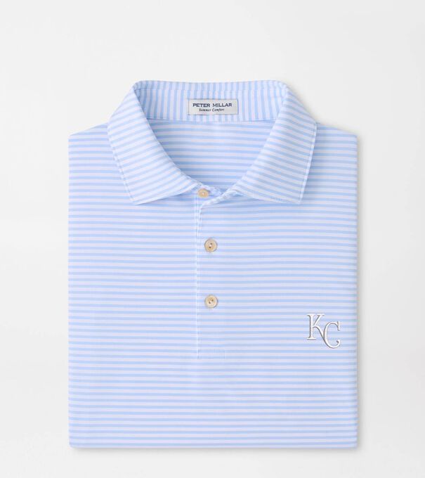 Kansas City Royals Tiebreaker Performance Jersey Stripe Polo