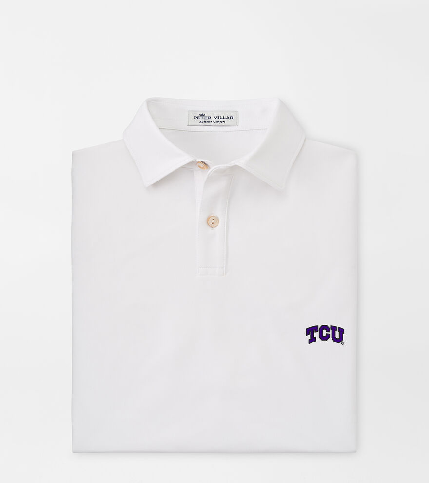 TCU Youth Solid Performance Jersey Polo image number 1