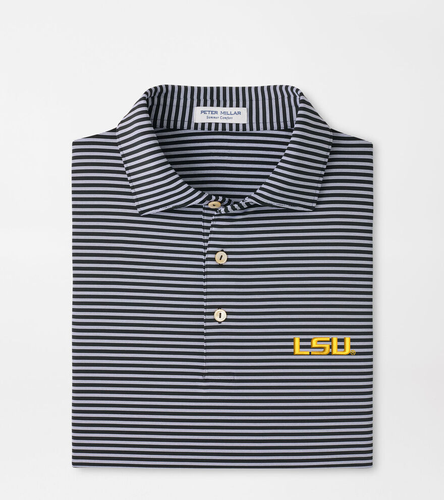 LSU Tiebreaker Performance Jersey Stripe Polo image number 1