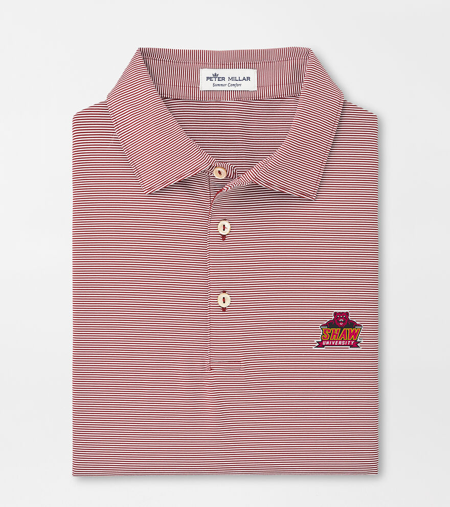 Shaw University Jubilee Stripe Performance Polo image number 1