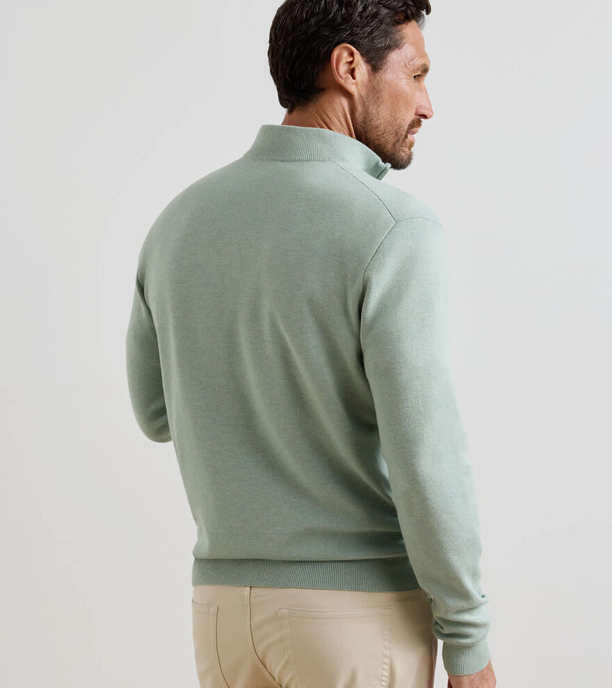 Coolspun Lite Cotton Quarter-Zip Sweater image number 3