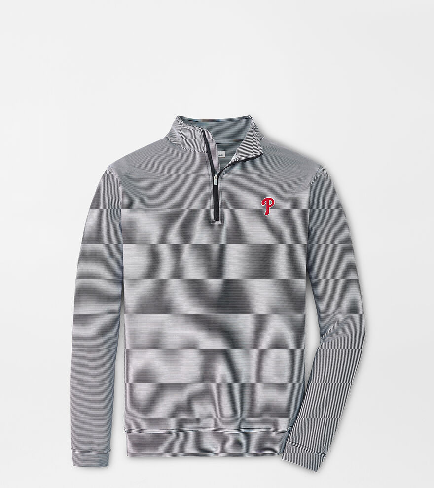 Philadelphia Phillies Perth Sugar Stripe Performance Quarter-Zip image number 1