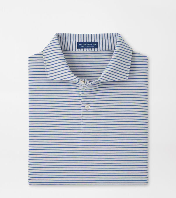 Albatross Stripe Cotton-Blend Piqu&eacute; Polo
