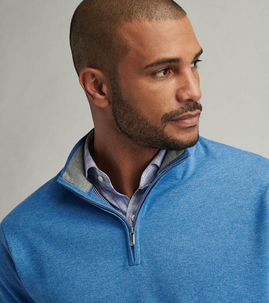 Coolspun Cotton Quarter-Zip Sweater | Men's Sweaters | Peter Millar