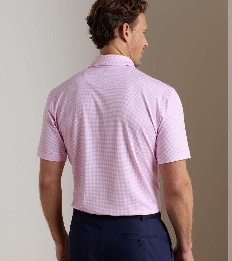 Gingham Performance Jersey Polo image number 3