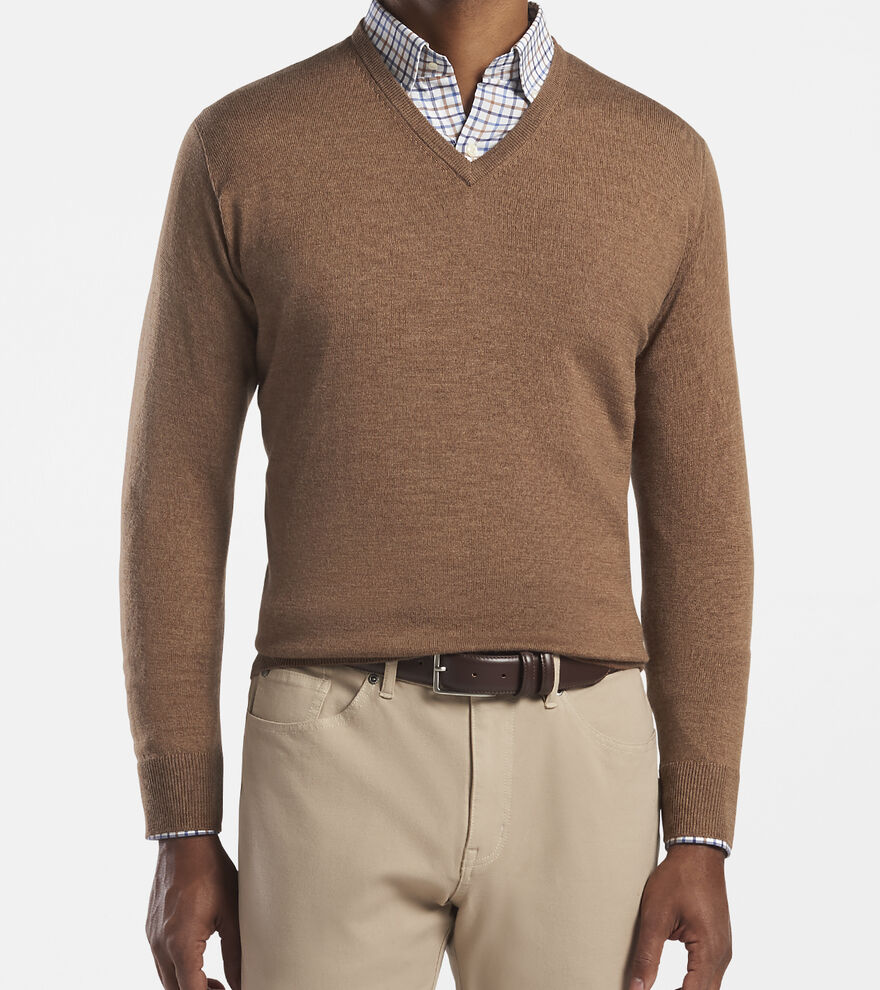 Crown Soft Merino-Silk V-Neck image number 2