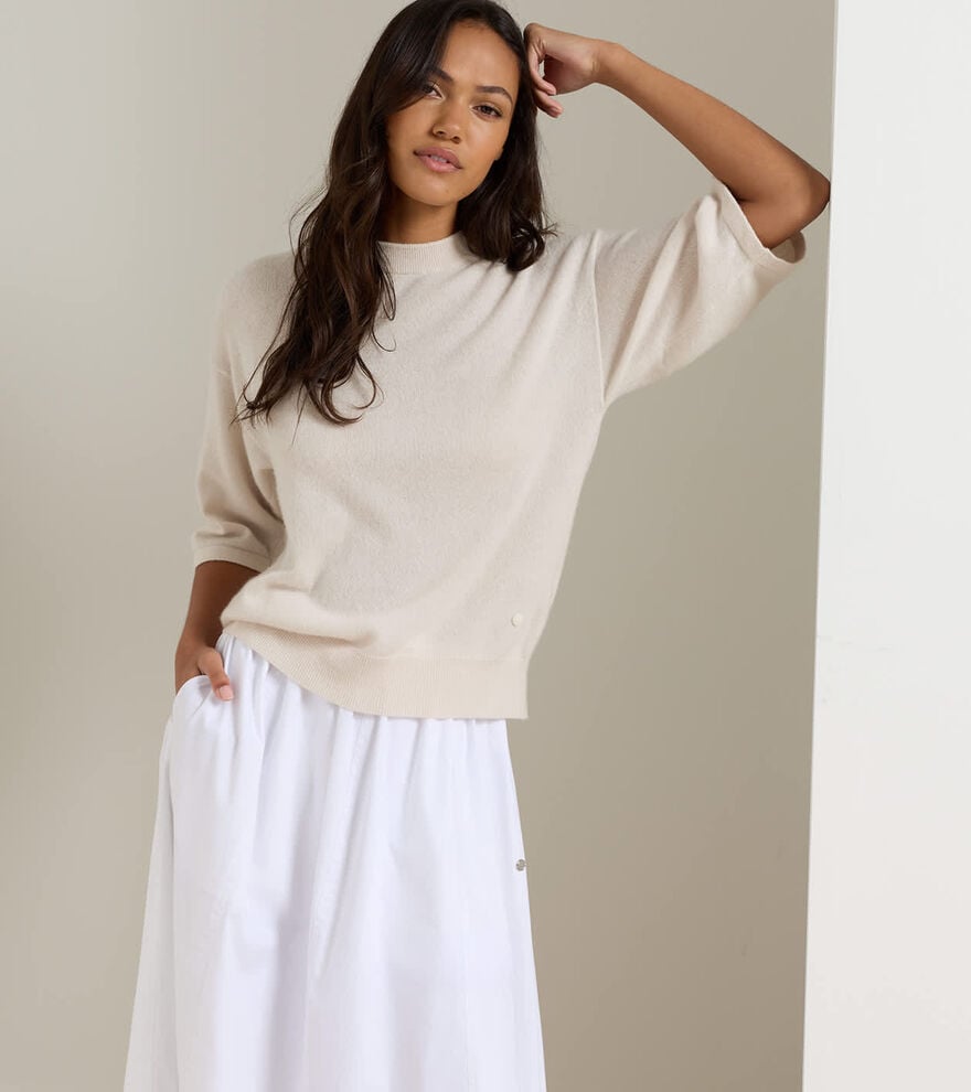 Summer Cashmere Short Sleeve Sweater - Alternate Image 1