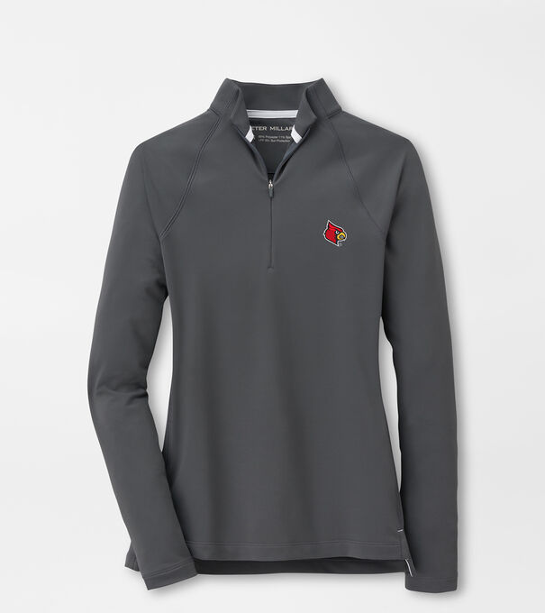 University of Louisville Cardinals Women's Lava Wash Crewneck Sweatshirt | Peter Millar | British Grey | Medium
