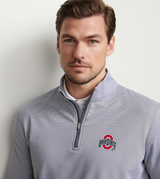The Ohio State Perth Sugar Stripe Performance Quarter-Zip