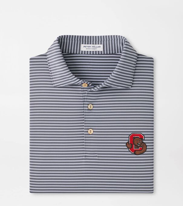 Cornell Tiebreaker Performance Jersey Stripe Polo