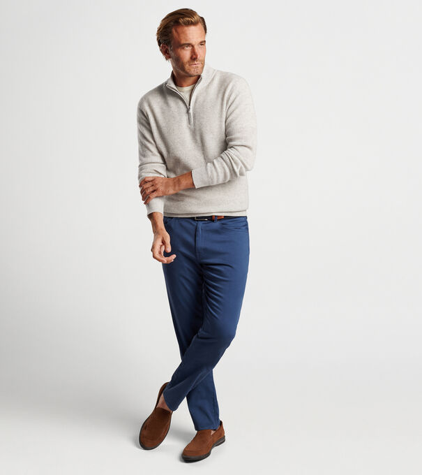 Harbour Cashmere Linen Quarter Zip
