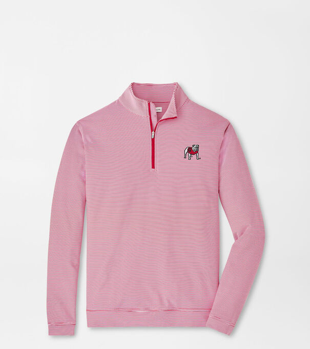 Georgia Standing Bulldog Perth Sugar Stripe Performance Quarter-Zip
