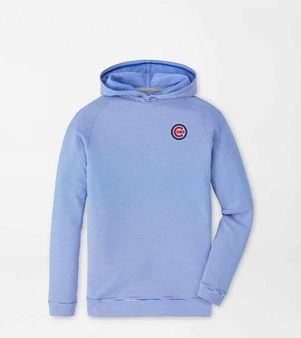 Chicago Cubs Pine Youth Sugar Stripe Performance Hoodie