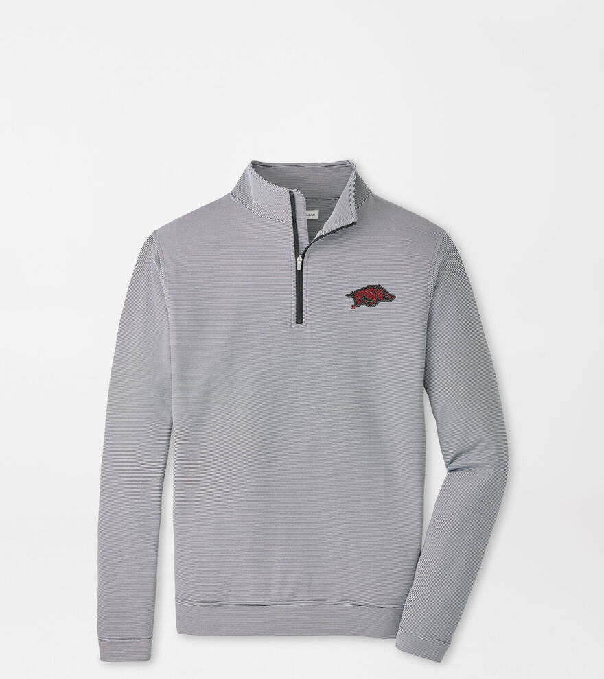 Arkansas Perth Sugar Stripe Performance Quarter-Zip image number 1