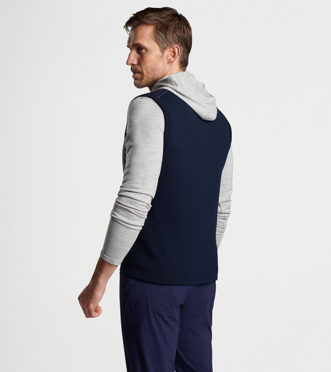 Holdridge Hybrid Full Zip Sweater Vest Men s Sweaters Peter Millar