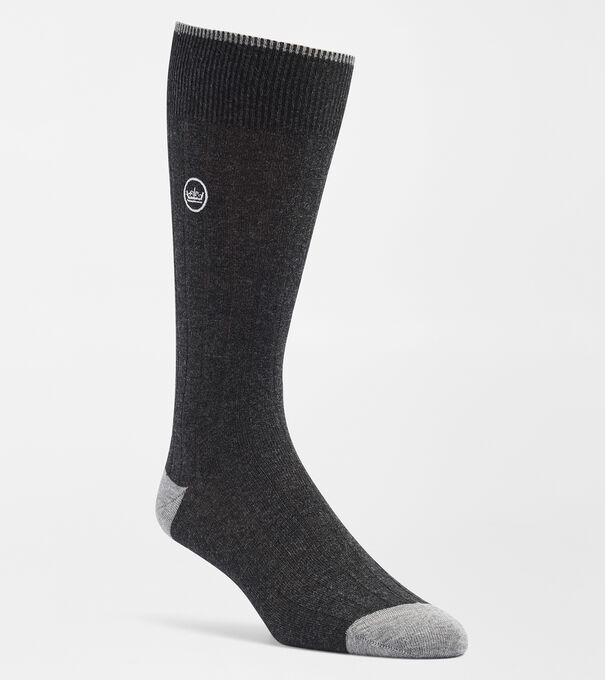 Solid Rib Crew Sock
