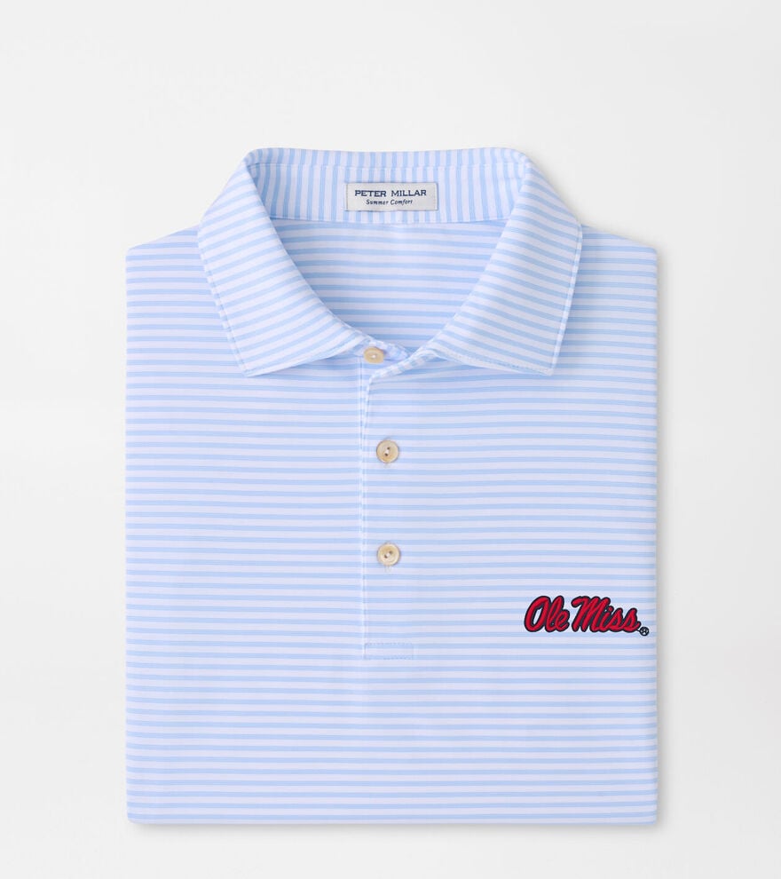 Ole Miss Tiebreaker Performance Jersey Stripe Polo