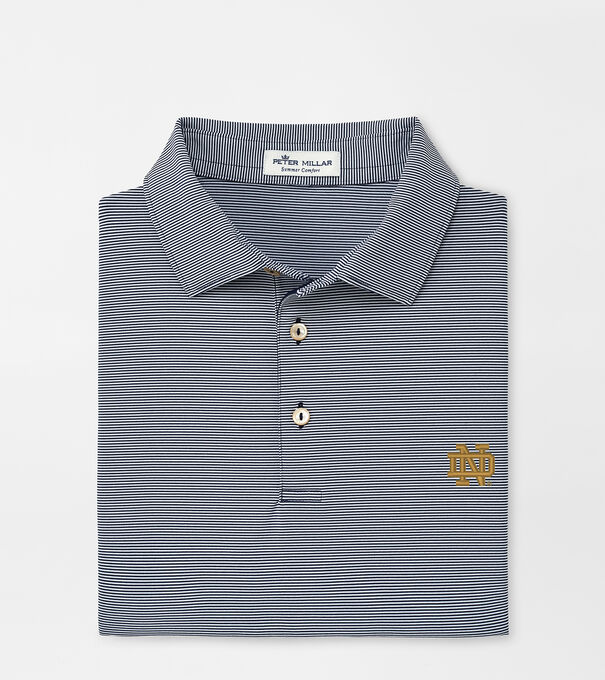 Notre Dame Jubilee Stripe Performance Polo