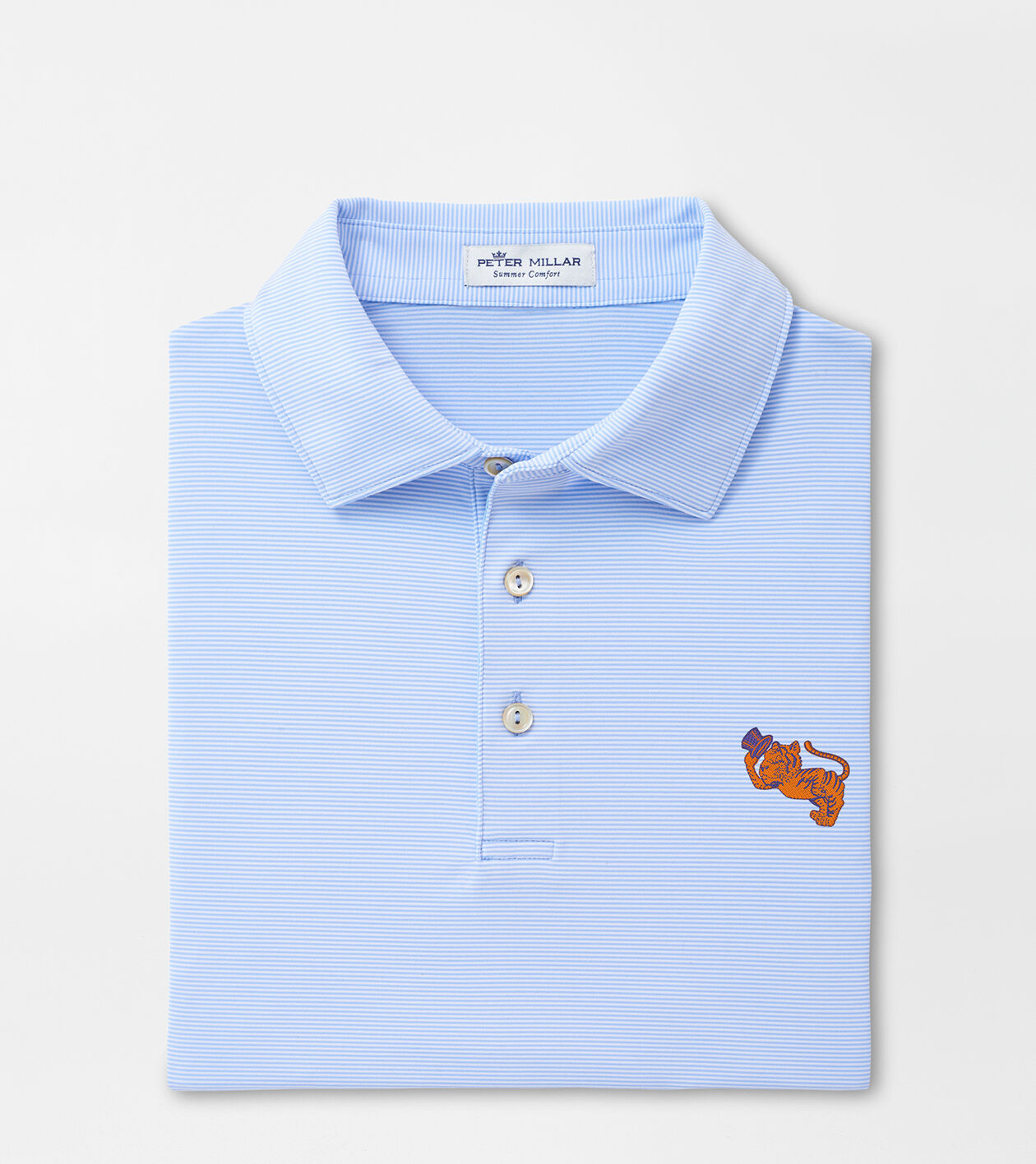 Clemson Jubilee Stripe Performance Polo Peter Millar