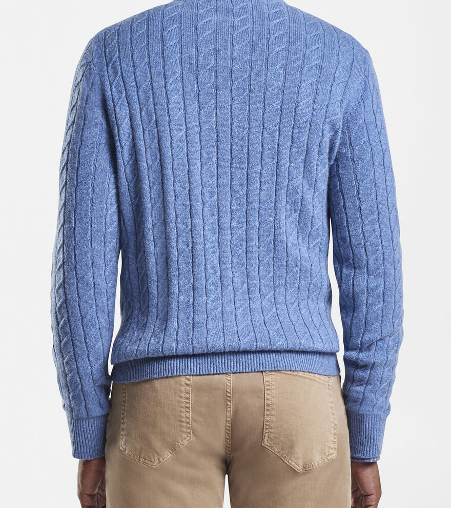 Wool Cable Quarter-Zip image number 3