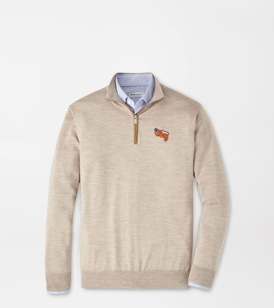 Clemson Vault Autumn Crest Suede Trim Quarter-Zip image number 1