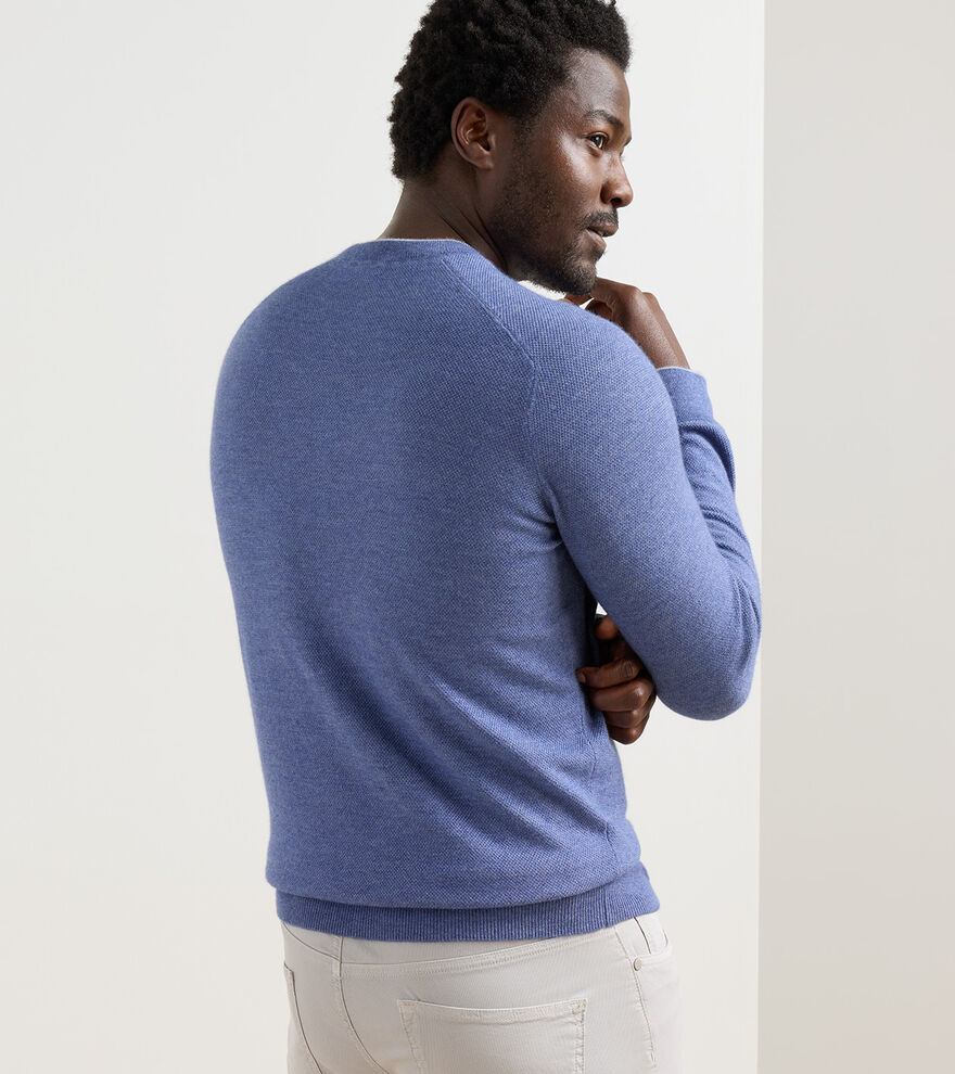 Voyager Cashmere-Silk Saddle Shoulder Crew image number 3