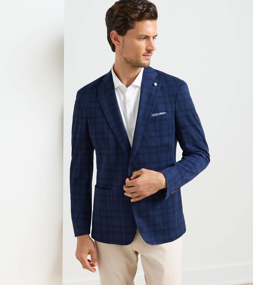 Barrett Knit Windowpane Soft Jacket - Alternate Image 4