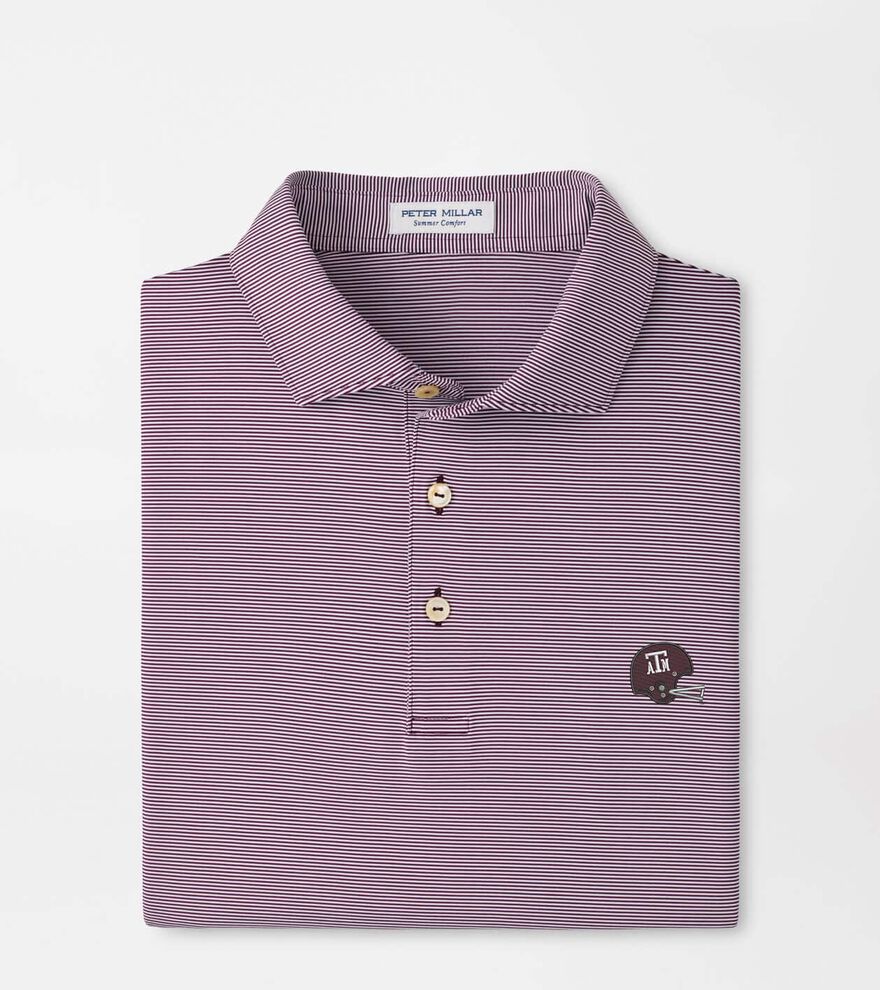 Texas A&M Vault Jubilee Stripe Performance Polo