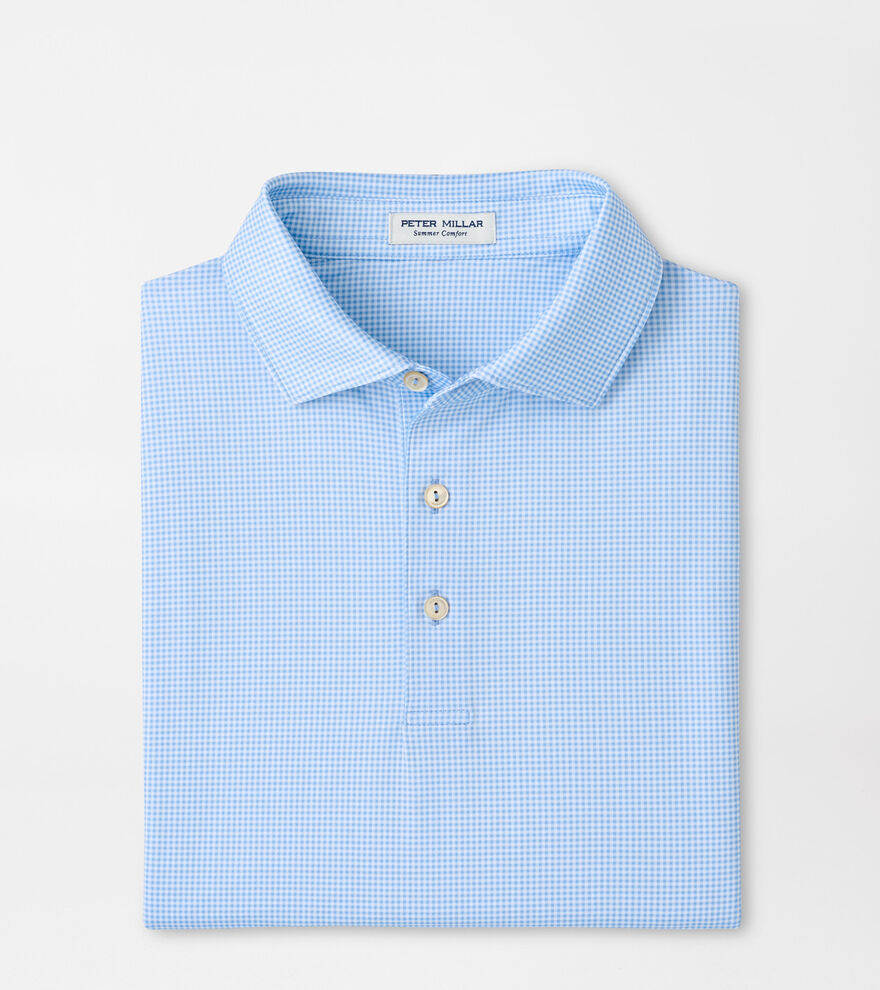 Gingham Performance Jersey Polo image number 1