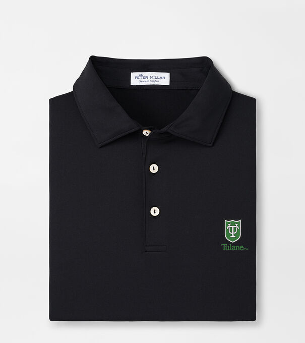 Tulane Solid Performance Jersey Polo (Sean Self Collar)