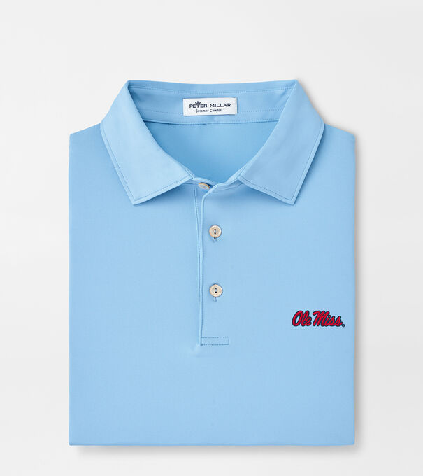 Ole Miss Solid Performance Jersey Polo (Sean Self Collar)
