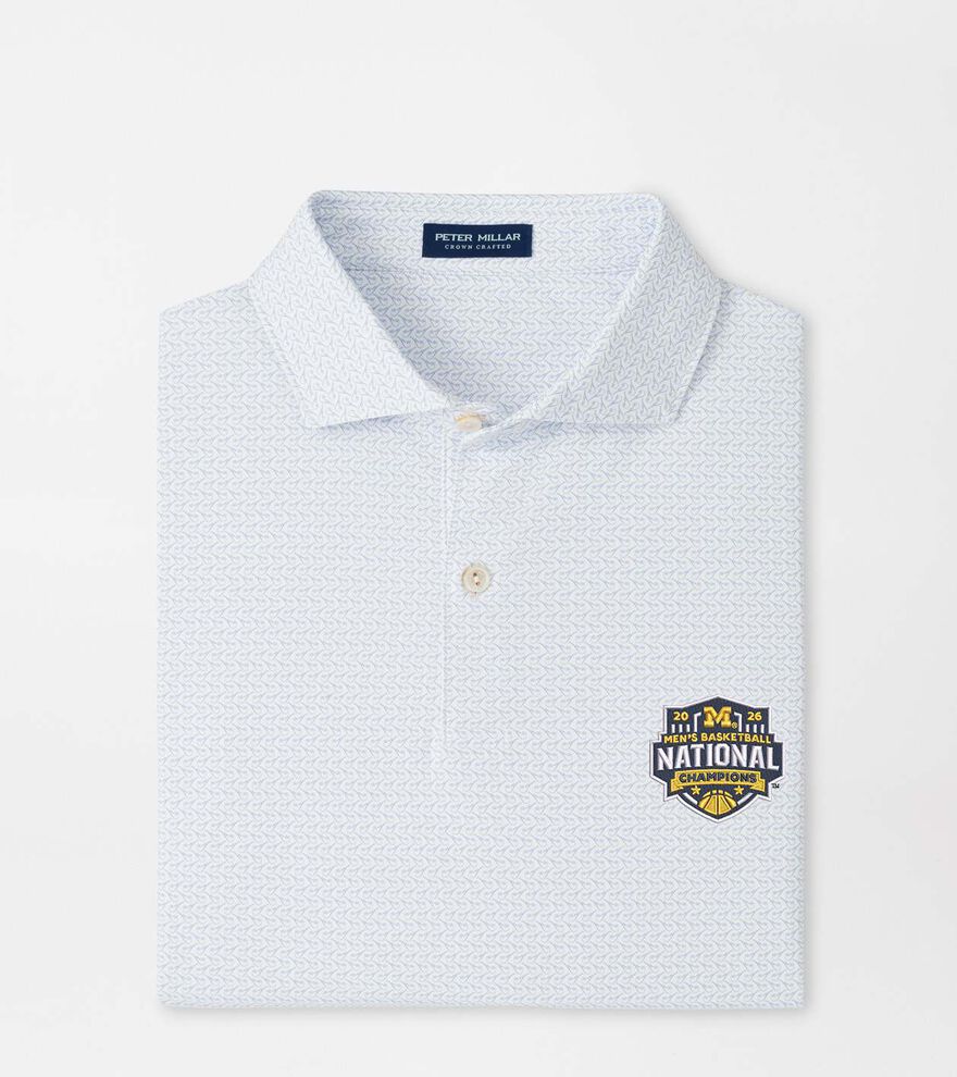 Michigan National Champion Briar Performance Jersey Polo image number 1