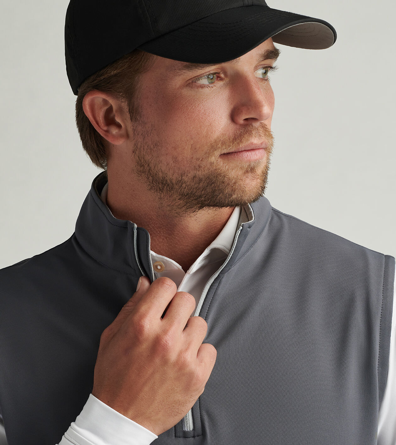 Galway Stretch Loop Terry Quarter Zip Vest