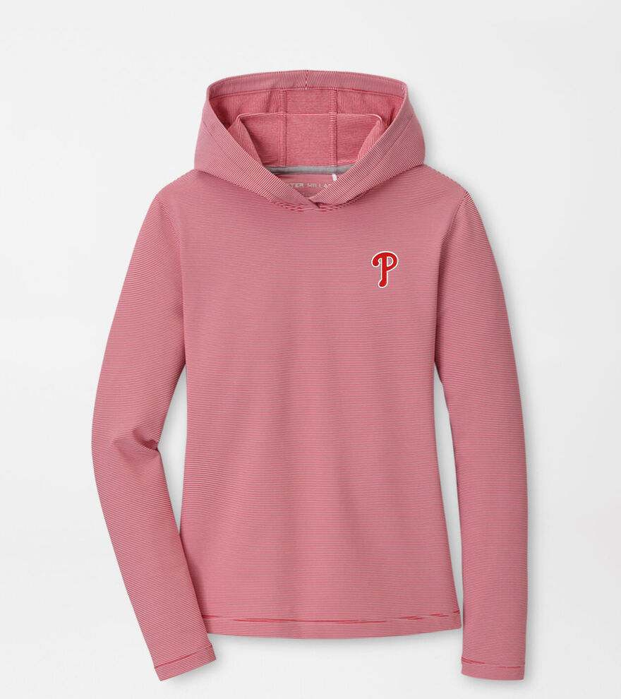 Philadelphia Phillies Women's Pine Sugar Stripe Performance Hoodie image number 1