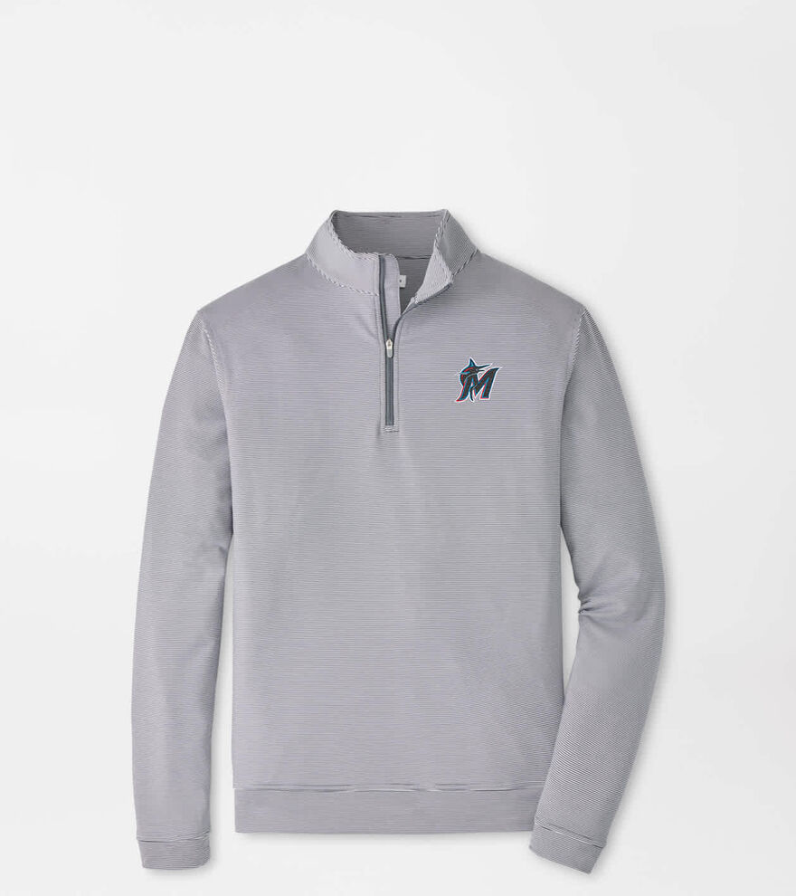 Miami Marlins Perth Sugar Stripe Performance Quarter-Zip