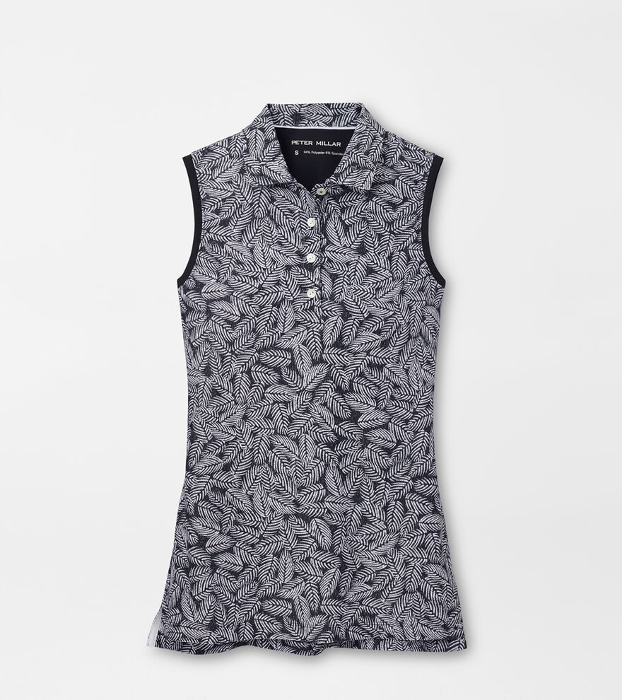 Sleeveless Banded Button Polo image number 1