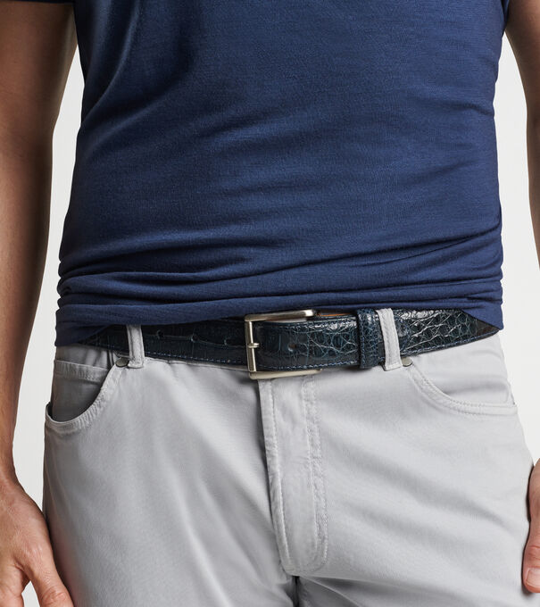 Matte Crocodile Belt