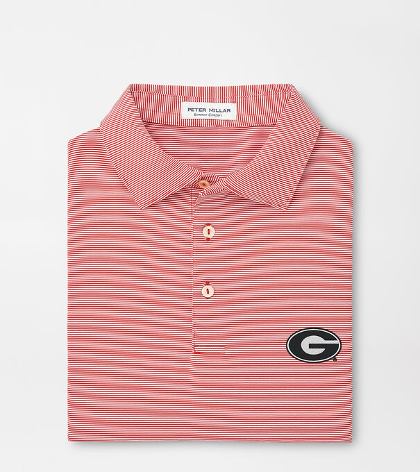 Georgia Jubilee Stripe Performance Polo