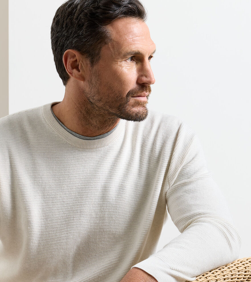 Coolspun Lite Textured Crewneck Sweater image number 4