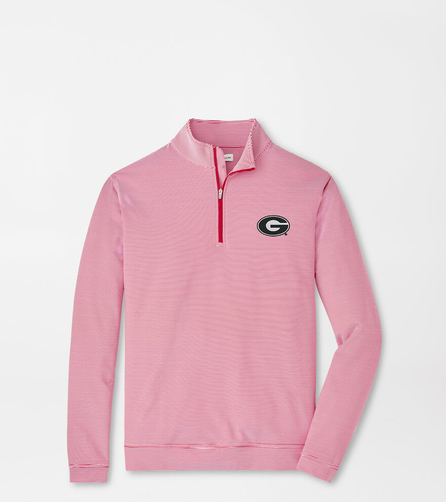 Georgia Perth Sugar Stripe Performance Quarter-Zip image number 1